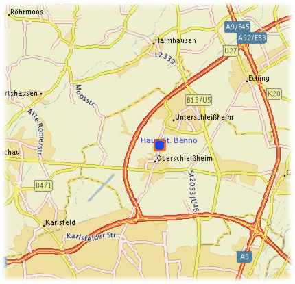 Anfahrt nach Oberschlei&szlig;heim